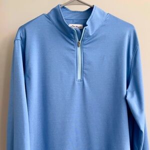 PETER MILLAR Crown Sport Men's Perth Performance Quarter-Zip Men's Large Blue